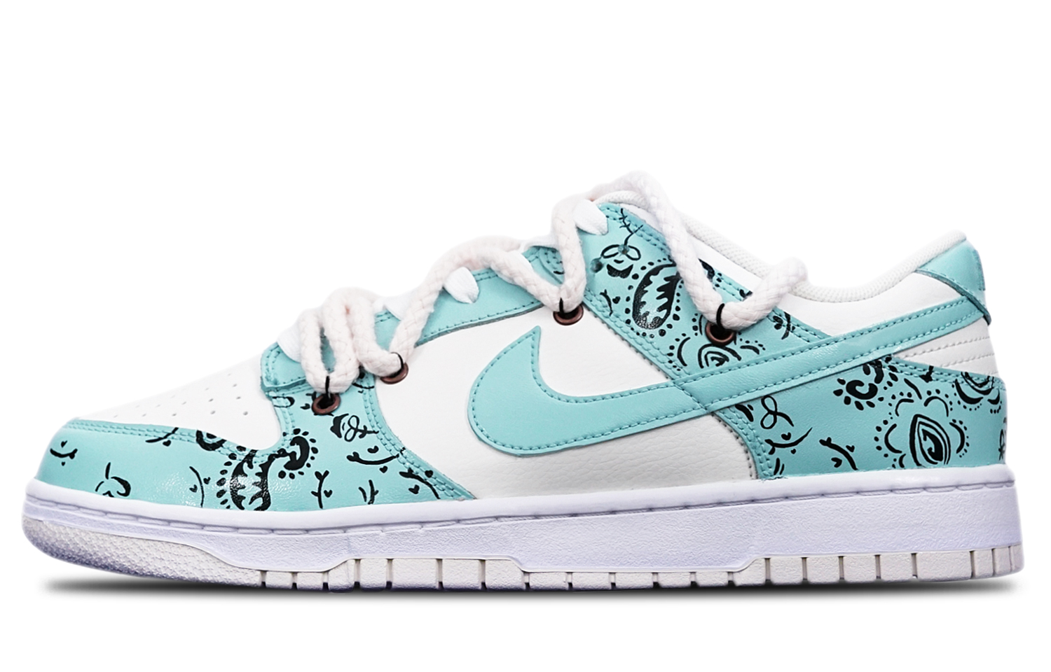 Buy 나이키 덩크 로우 '마카롱 페이즐리 핑크 그린 화이트' (Nike Dunk Low '마카롱 페이즐리') DH9765-100(TeamT-腰果花粉绿白女S-BOX)