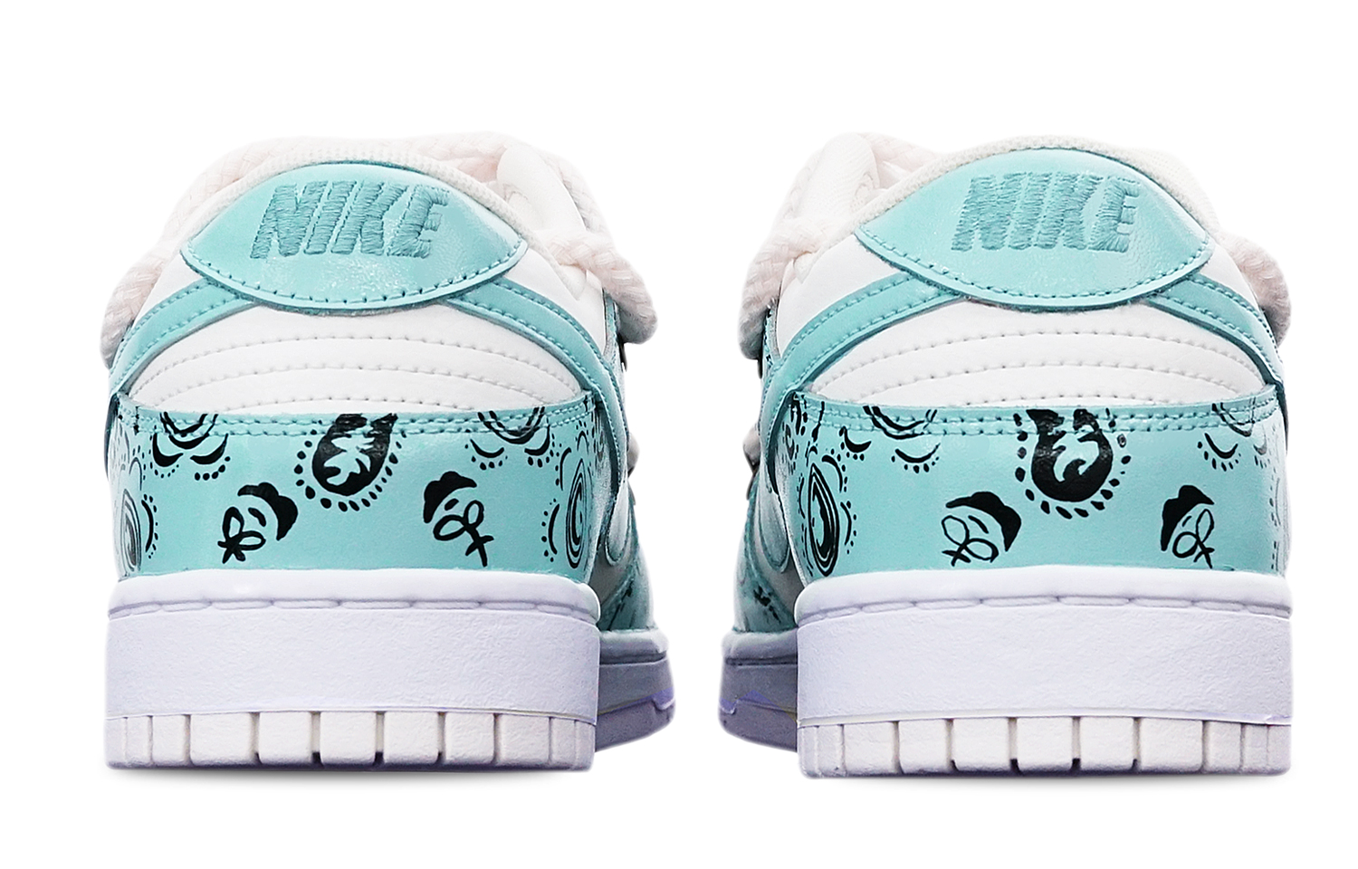 Shop 나이키 덩크 로우 '마카롱 페이즐리 핑크 그린 화이트' (Nike Dunk Low '마카롱 페이즐리') DH9765-100(TeamT-腰果花粉绿白女S-BOX)