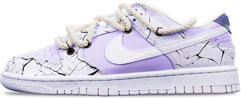 【定製球鞋】 Nike Dunk Low 爆裂紋 馬卡龍 Vibe 解構雙鞋帶 特殊鞋盒 復古 低幫 板鞋 GS 粉紫白 Buy 【定製球鞋】 Nike Dunk Low 爆裂紋 馬卡龍 Vibe 解構雙鞋帶 特殊鞋盒 復古 低幫 板鞋 GS 粉紫白