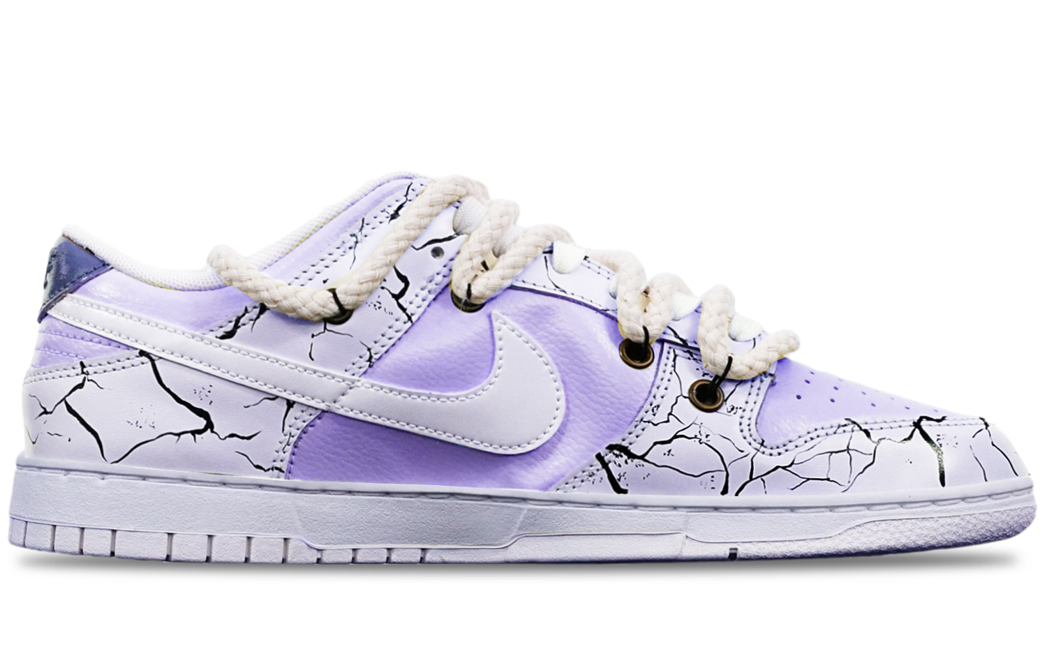 Order 나이키 덩크 로우 '마카롱 바이브' (커스텀) DH9765-100(TeamT-爆裂纹粉紫白女S-BOX)