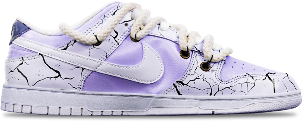 【定製球鞋】 Nike Dunk Low 爆裂紋 馬卡龍 Vibe 解構雙鞋帶 特殊鞋盒 復古 低幫 板鞋 GS 粉紫白 Order 【定製球鞋】 Nike Dunk Low 爆裂紋 馬卡龍 Vibe 解構雙鞋帶 特殊鞋盒 復古 低幫 板鞋 GS 粉紫白
