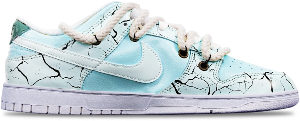 【定製球鞋】 Nike Dunk Low 爆裂紋 馬卡龍 Vibe 解構雙鞋帶 特殊鞋盒 低幫 復古板鞋 GS 藍白 Order 【定製球鞋】 Nike Dunk Low 爆裂紋 馬卡龍 Vibe 解構雙鞋帶 特殊鞋盒 低幫 復古板鞋 GS 藍白