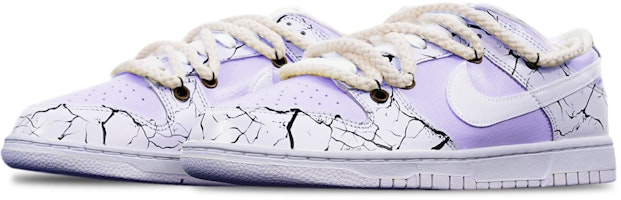 【定製球鞋】 Nike Dunk Low 爆裂紋 馬卡龍 Vibe 解構雙鞋帶 特殊鞋盒 復古 低幫 板鞋 GS 粉紫白 Lookbook 【定製球鞋】 Nike Dunk Low 爆裂紋 馬卡龍 Vibe 解構雙鞋帶 特殊鞋盒 復古 低幫 板鞋 GS 粉紫白