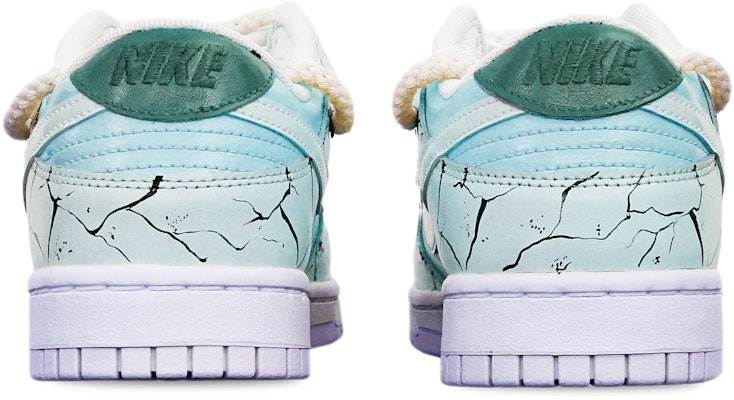 【定製球鞋】 Nike Dunk Low 爆裂紋 馬卡龍 Vibe 解構雙鞋帶 特殊鞋盒 低幫 復古板鞋 GS 藍白 Shop 【定製球鞋】 Nike Dunk Low 爆裂紋 馬卡龍 Vibe 解構雙鞋帶 特殊鞋盒 低幫 復古板鞋 GS 藍白