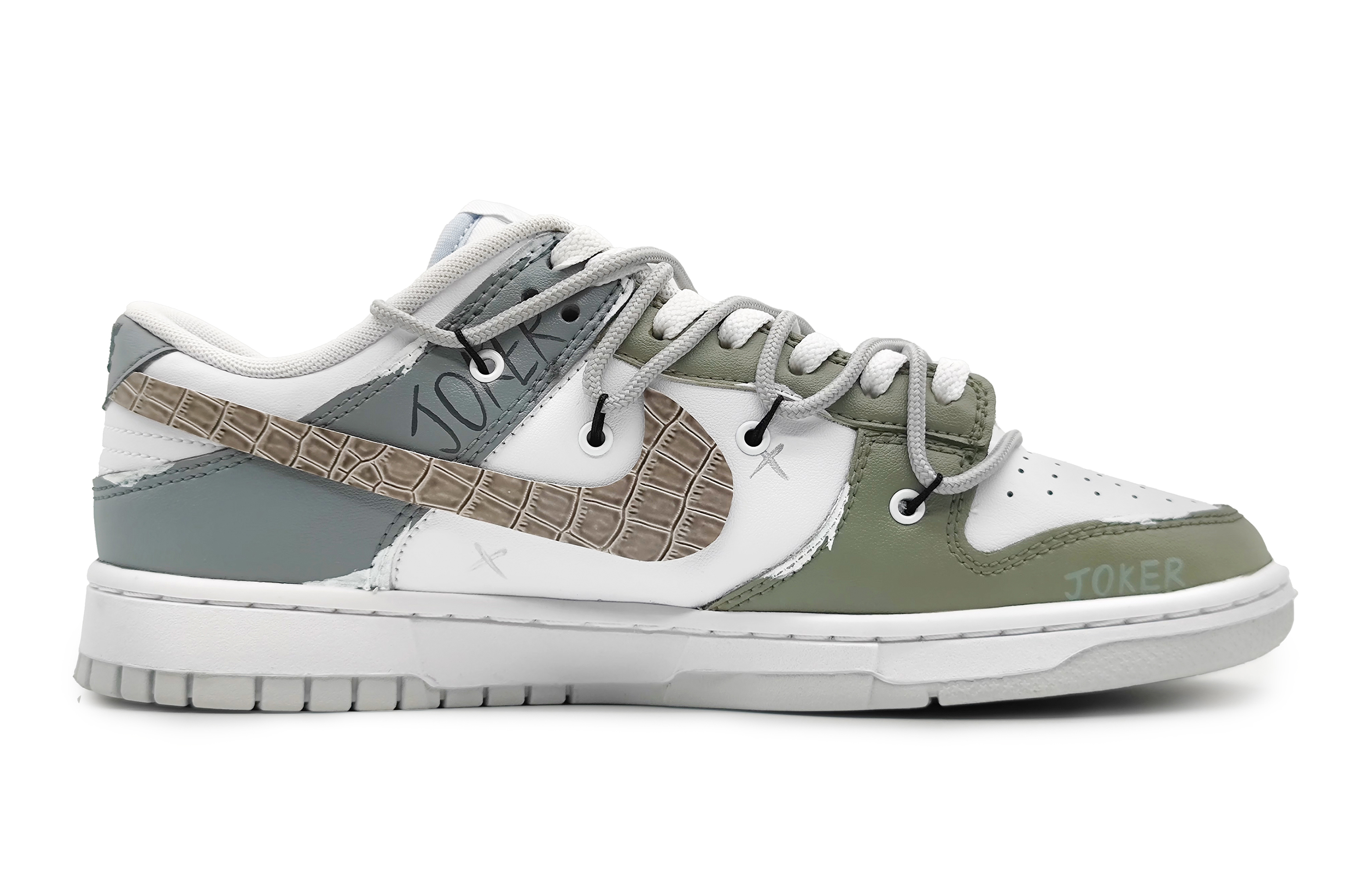 Order [Kasut Tersuai] Nike Dunk Low 'Magic Space Poker Joker Kelabu Biru Hijau' DH9765-102(Team16-女款魔术空间蓝绿)