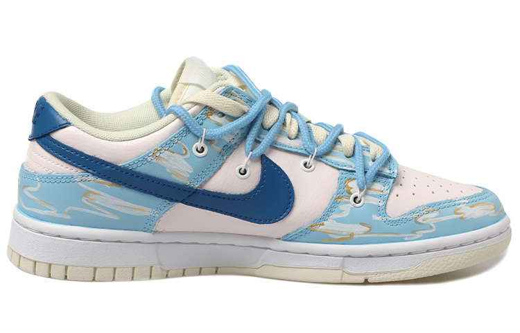 Lookbook [Sepatu Kustom] Nike Dunk Low 'Magpie Awan Emas Tali Dekonstruksi' DJ6188-100(Team拾玖-祥云喜鹊蓝男S-BOX)