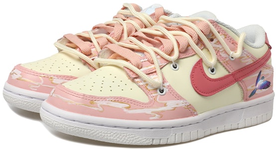 나이키 덩크 로우 '핑크 골드 구름' (커스텀) DH9765-100(Team拾玖-祥云喜鹊粉女S-BOX) Lookbook 나이키 덩크 로우 '핑크 골드 구름' (커스텀) DH9765-100(Team拾玖-祥云喜鹊粉女S-BOX)