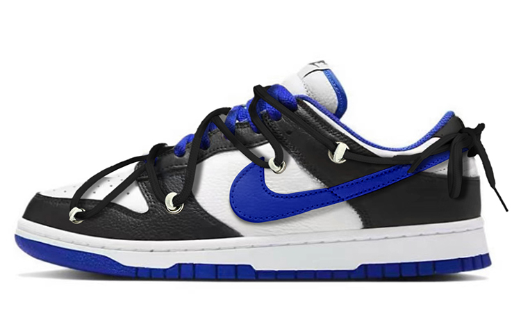 Buy [Kasut Custom] Nike Dunk Low 'Mario Retro Hitam Putih Biru' FD9064-110(TeamY-男女款解构复古黑白蓝)