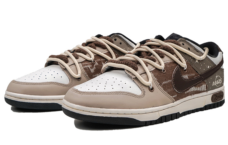 Lookbook 나이키 덩크 로우 '화성 모카 브라운' (커스텀) DJ6188-002(Team27-男款火星计划摩卡棕)
