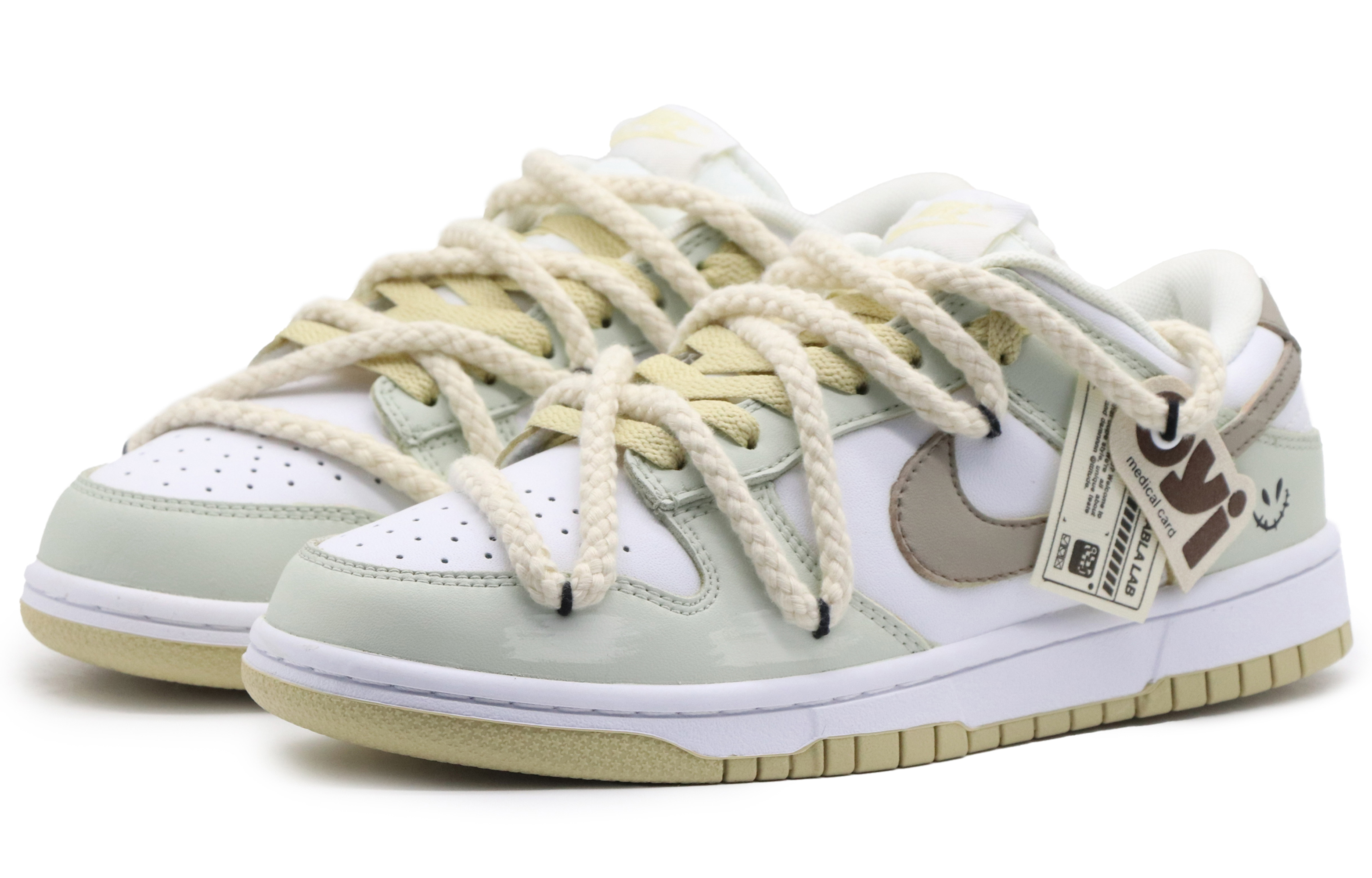 Lookbook 【カスタムシューズ】ナイキ ダンク ロー「抹茶菩提」 DV0833-100(Team57-男款抹茶菩提)