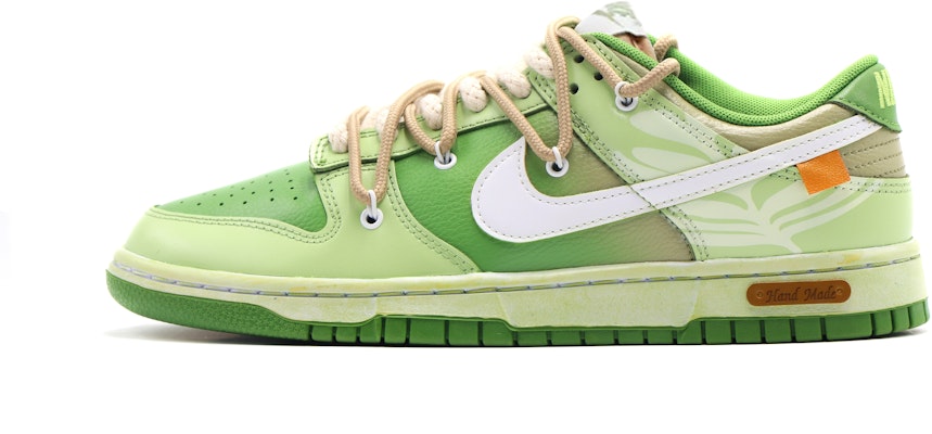 【定製球鞋】 Nike Dunk Low 解構鞋帶 復古做舊 抹茶拉花 皮牌 低幫 板鞋 GS 抹茶綠 Buy 【定製球鞋】 Nike Dunk Low 解構鞋帶 復古做舊 抹茶拉花 皮牌 低幫 板鞋 GS 抹茶綠