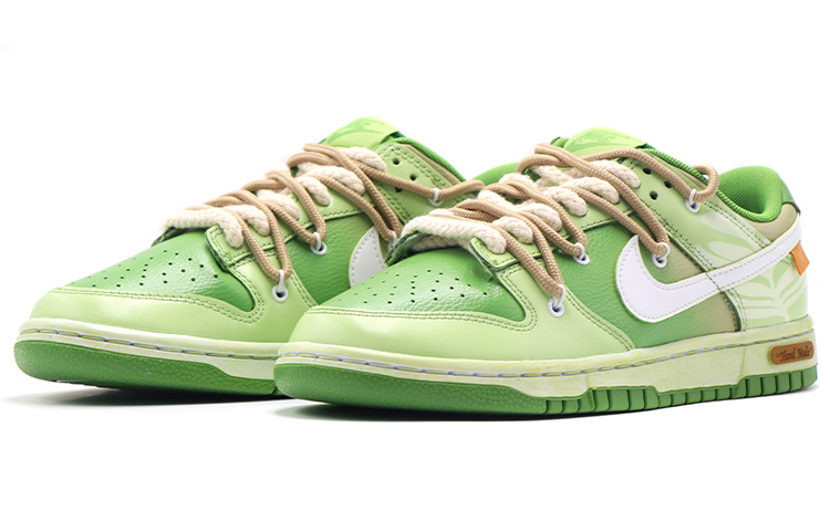 Lookbook [Zapatillas Personalizadas] Nike Dunk Low 'Matcha Green' DJ6188-300(Team17-男款拉花抹茶绿QD)