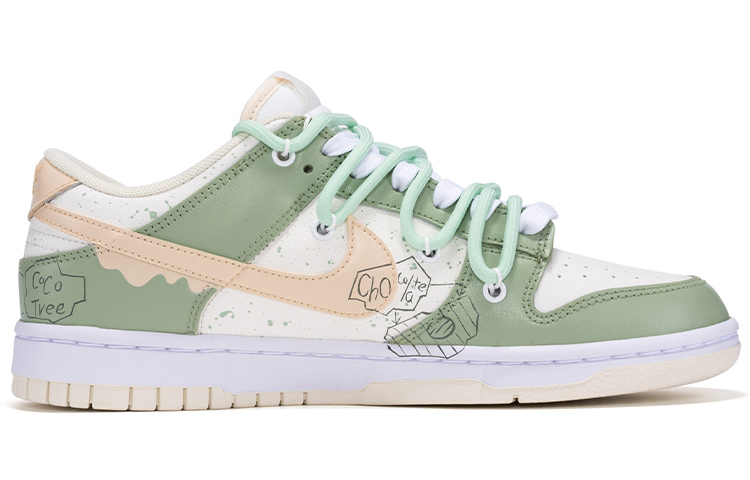 Lookbook [Kasut Custom] Nike Dunk Low 'Lace Custom Matcha Latte' DJ6188-100(TeamR-男款抹茶拿铁白绿)