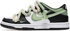 Buy 【訂製球鞋】 Nike Dunk Low 抹茶熊貓 簡約百搭 渐變元素 解構雙鞋帶 低筒 板鞋 男款 白綠
