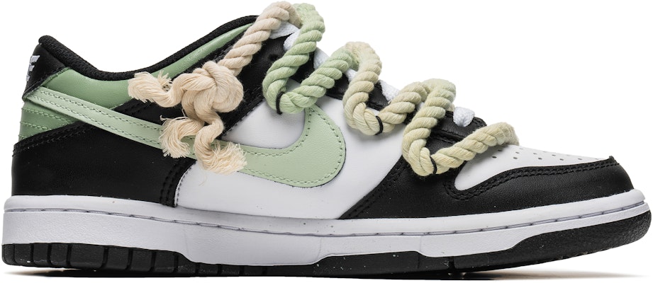 【訂製球鞋】 Nike Dunk Low 抹茶熊貓 簡約百搭 渐變元素 解構雙鞋帶 低筒 板鞋 男款 白綠 Order 【訂製球鞋】 Nike Dunk Low 抹茶熊貓 簡約百搭 渐變元素 解構雙鞋帶 低筒 板鞋 男款 白綠