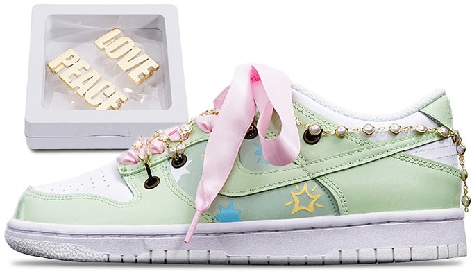 custom-shoes-nike-dunk-low-matcha-stars-vibe