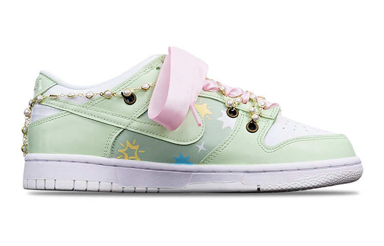 Lookbook [Kasur Kasut] Nike Dunk Low 'Matcha Bintang Vibe' DH9765-100(Teamone-dunk女款抹茶星星)