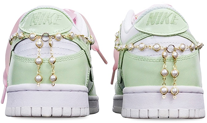 【定制球鞋】Nike Dunk Low 清涼一夏 抹茶星星 Vibe解構 贈送定制鞋帶扣一套 低幫 板鞋 GS 粉綠 Purchase 【定制球鞋】Nike Dunk Low 清涼一夏 抹茶星星 Vibe解構 贈送定制鞋帶扣一套 低幫 板鞋 GS 粉綠