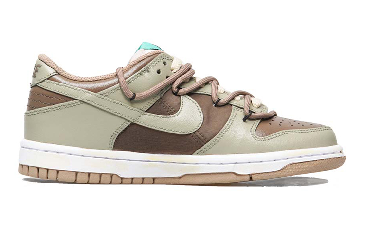 Order 【定製球鞋】 Nike Dunk Low Split 輕定製系列 抹茶威化 復古 解構 休閒 低筒 板鞋 GS 摩卡綠