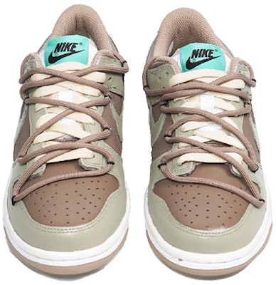 【定製球鞋】 Nike Dunk Low Split 輕定製系列 抹茶威化 復古 解構 休閒 低筒 板鞋 GS 摩卡綠 Shop 【定製球鞋】 Nike Dunk Low Split 輕定製系列 抹茶威化 復古 解構 休閒 低筒 板鞋 GS 摩卡綠