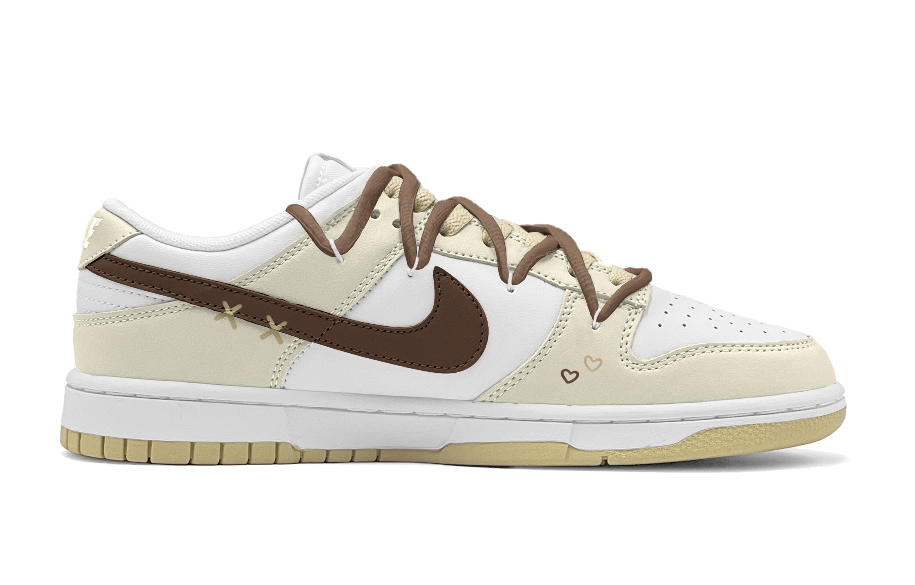 Order [Kasut Custom] Nike Dunk Low 'Pengakuan Matematik Putih Kuning' DV0833-100(TeamS-数学告白式男S-BOX)