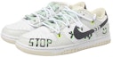 Lookbook 【定製球鞋】Nike Dunk Low 元宇宙主題 機甲設計 結構鞋帶 Vibe風 馬賽克笑臉 STOP 箭頭 低幫 板鞋 男款 白黑
