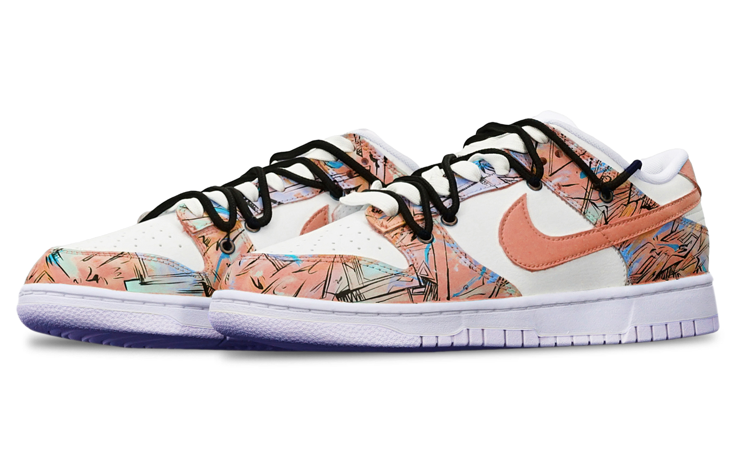 Lookbook Zapatillas Nike Dunk Low 'Cyberpunk Mecánico Graffiti' DH9765-100(TeamT-机械线路红白S-BOX)