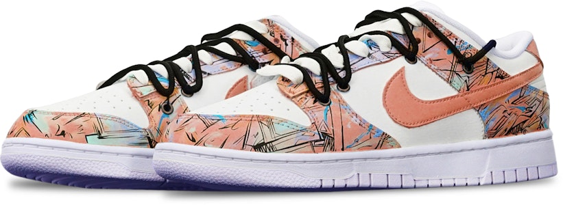 【專屬訂製球鞋】Nike Dunk Low 機械線路 賽博龐克風 抽象塗鴉 解構雙鞋帶 限量特殊鞋盒 低筒 板鞋 GS 紅白 Lookbook 【專屬訂製球鞋】Nike Dunk Low 機械線路 賽博龐克風 抽象塗鴉 解構雙鞋帶 限量特殊鞋盒 低筒 板鞋 GS 紅白