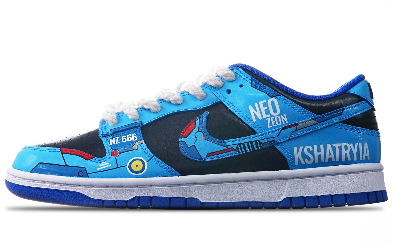 Buy [Kasut Custom] Nike Dunk Low 'Mekanik NZ-666 Gundam Biru Hitam' DD1391-001(Teamone-NZ666男款)