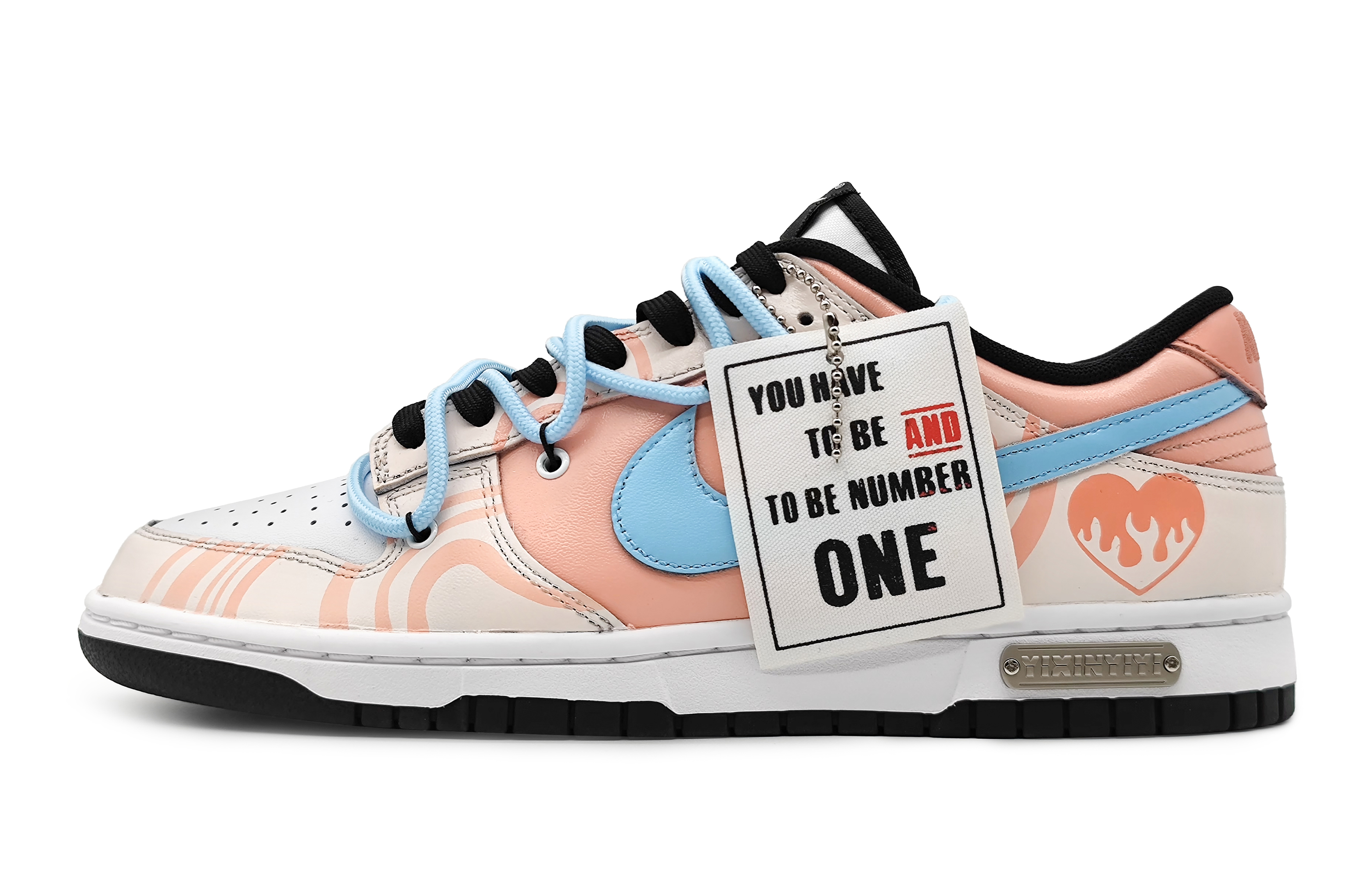 Buy 나이키 덩크 로우 '멜로디 핑크 화이트' (커스텀) CW1590-100(Team16-女款心动旋律-)