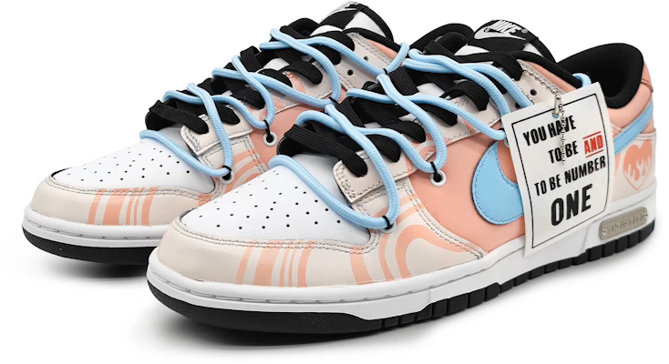 【定制球鞋】Nike Dunk Low 心動旋律 律動色彩 為愛而生 情侶定制 低幫 板鞋 GS 粉白 Lookbook 【定制球鞋】Nike Dunk Low 心動旋律 律動色彩 為愛而生 情侶定制 低幫 板鞋 GS 粉白