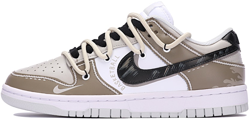 【訂製球鞋】Nike Dunk Low 精準命中 美拉德 復古 做舊 解構風 百搭 低筒 板鞋 男款 白棕 Buy 【訂製球鞋】Nike Dunk Low 精準命中 美拉德 復古 做舊 解構風 百搭 低筒 板鞋 男款 白棕