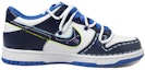 Order 【定制球鞋】Nike Dunk Low 元宇宙主題 二次元 手繪噴繪 螢光 電池 機甲風 解構鞋帶 低幫 潮流板鞋 GS 深藍