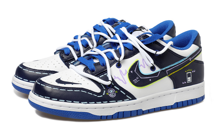 Lookbook [Zapatillas Personalizadas] Nike Dunk Low 'Metaverse Mecha' CW1590-104(Team拾玖-二次元荧光女S-BOX)