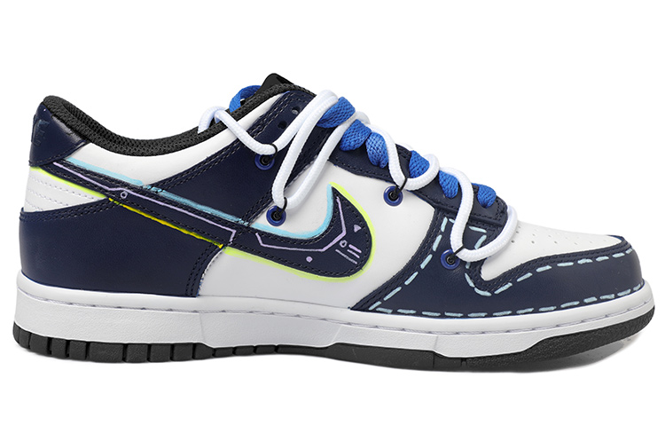 Order [Kasut Kustom] Nike Dunk Low 'Metaverse Mecha Bercahaya Dalam Gelap' DJ6188-002(Team拾玖-二次元荧光男S-BOX)