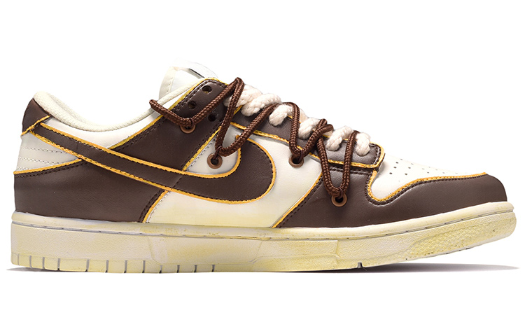 Order [カスタムシューズ] ナイキ ダンク ロー『メタバース パッチワーク ブラウンホワイト』 DJ6188-100(TeamE-男款布贴棕白)