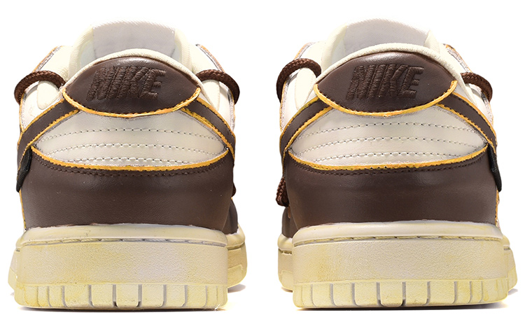 Shop [カスタムシューズ] ナイキ ダンク ロー『メタバース パッチワーク ブラウンホワイト』 DJ6188-100(TeamE-男款布贴棕白)