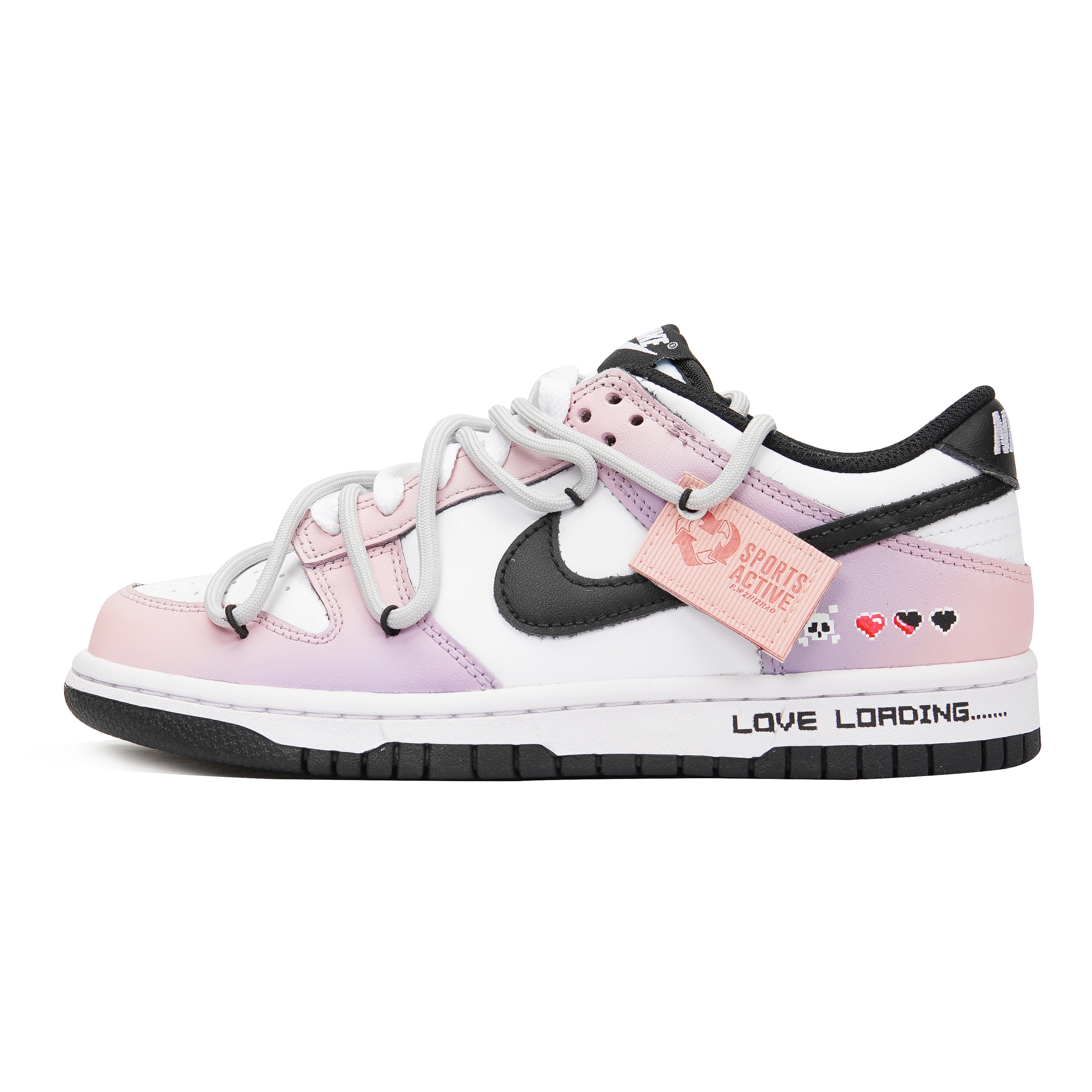Buy 나이키 덩크 로우 '한여름 타이다이 핑크퍼플' (Nike Dunk Low '한여름 타이다이 핑크퍼플') CW1590-100(Teamp-爱心吊牌粉紫S-BOX）