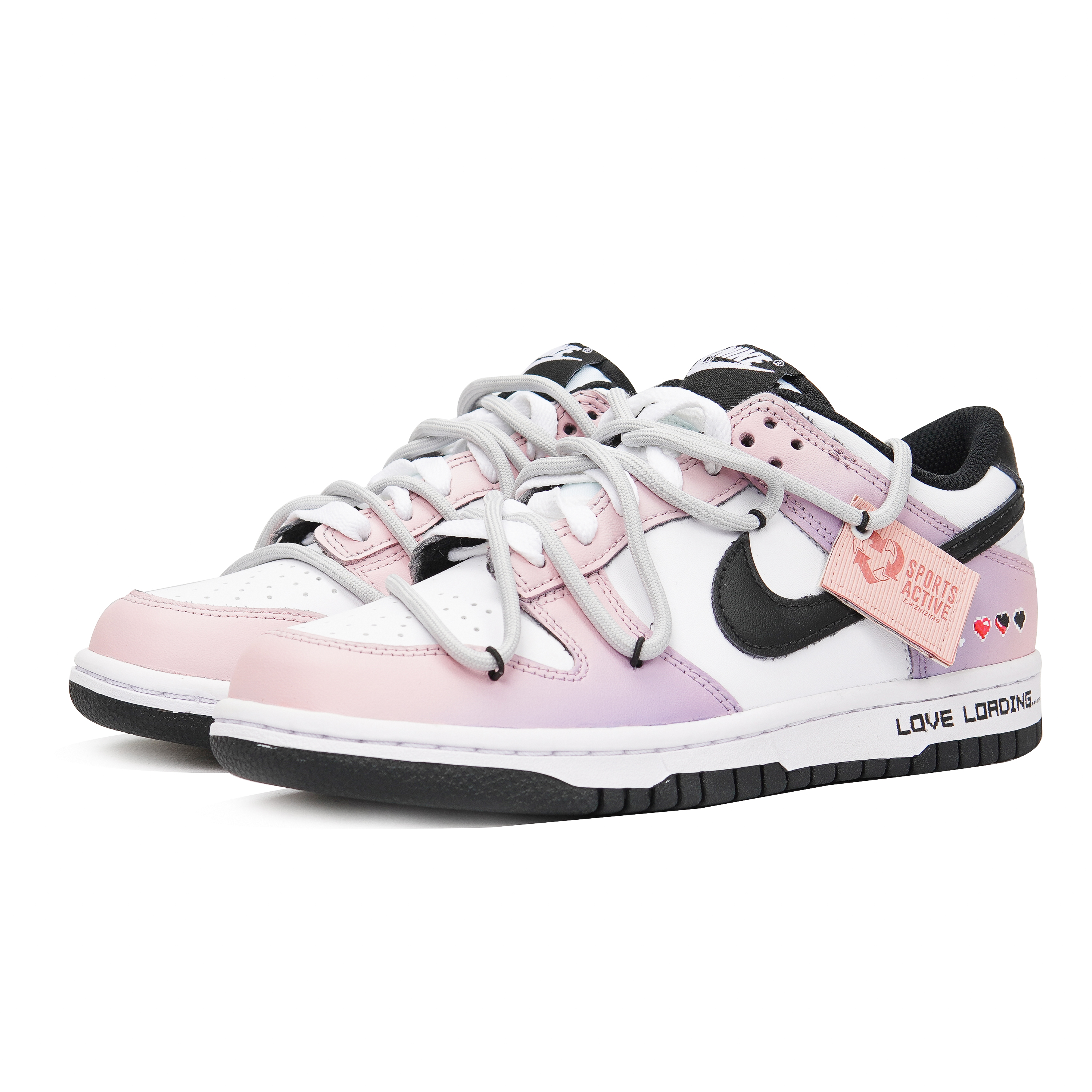 Lookbook 나이키 덩크 로우 '한여름 타이다이 핑크퍼플' (Nike Dunk Low '한여름 타이다이 핑크퍼플') CW1590-100(Teamp-爱心吊牌粉紫S-BOX）