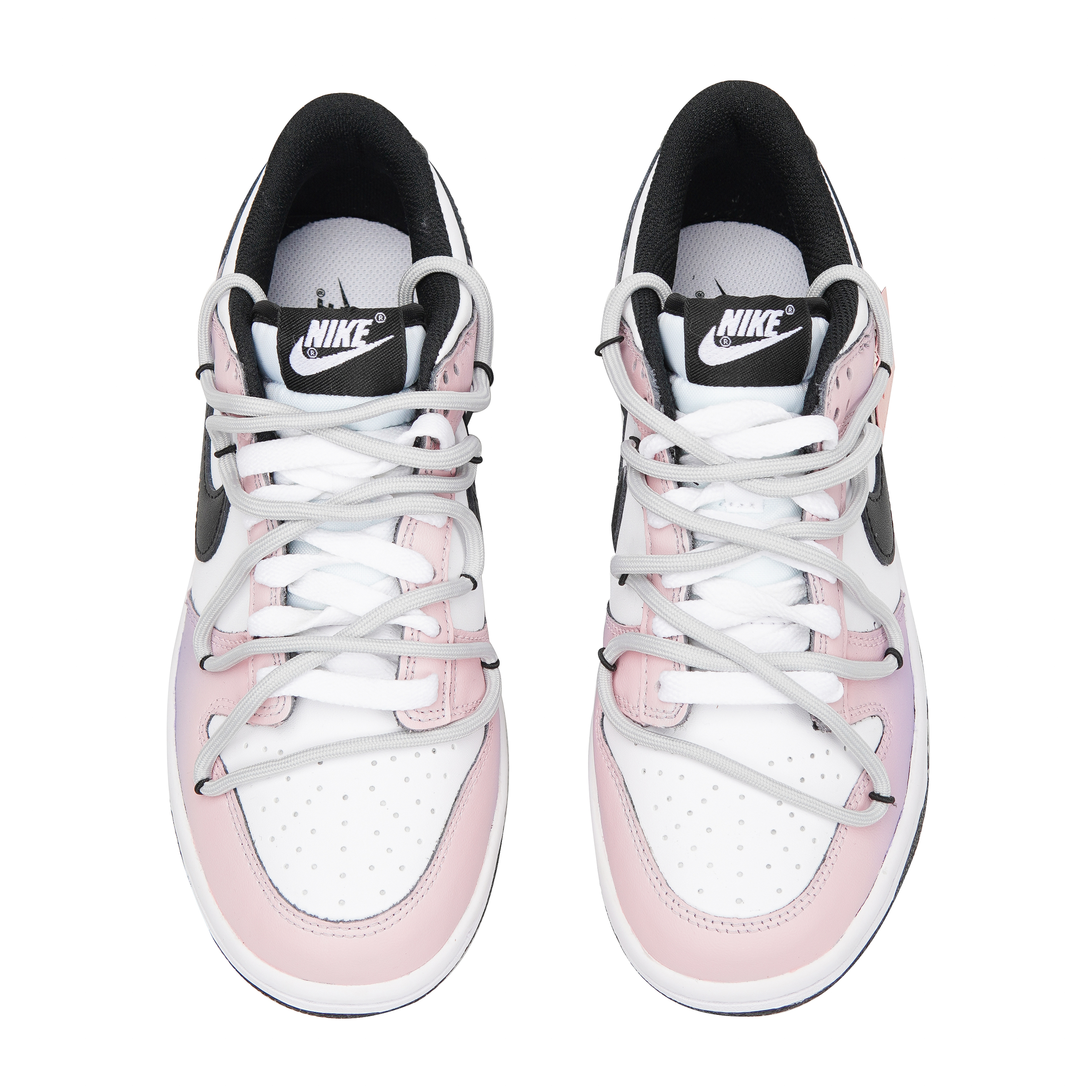 Shop 나이키 덩크 로우 '한여름 타이다이 핑크퍼플' (Nike Dunk Low '한여름 타이다이 핑크퍼플') CW1590-100(Teamp-爱心吊牌粉紫S-BOX）