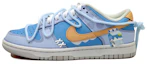 Buy 【訂製球鞋】Nike Dunk Low 牛奶盒子 雙X 線條 奶油 可愛 刺繡貼 低筒 板鞋 GS 藍色