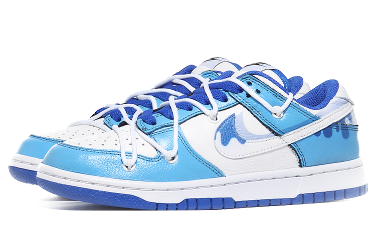 Lookbook 【定製球鞋】Nike Dunk Low 牛奶可可 復古 防滑輕便 低幫 板鞋 男女同款 黑白藍