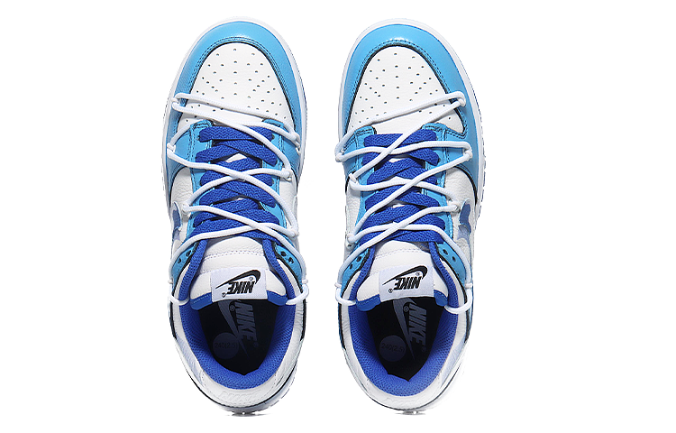 Shop 【定製球鞋】Nike Dunk Low 牛奶可可 復古 防滑輕便 低幫 板鞋 男女同款 黑白藍