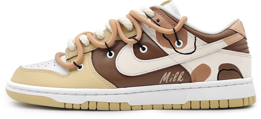 【訂製球鞋】Nike Dunk Low 奶油milk 高級復古 拼接色塊 解構雙鞋帶 莫蘭蒂色彩 防滑耐磨 低筒 板鞋 男款 黃棕 Buy 【訂製球鞋】Nike Dunk Low 奶油milk 高級復古 拼接色塊 解構雙鞋帶 莫蘭蒂色彩 防滑耐磨 低筒 板鞋 男款 黃棕