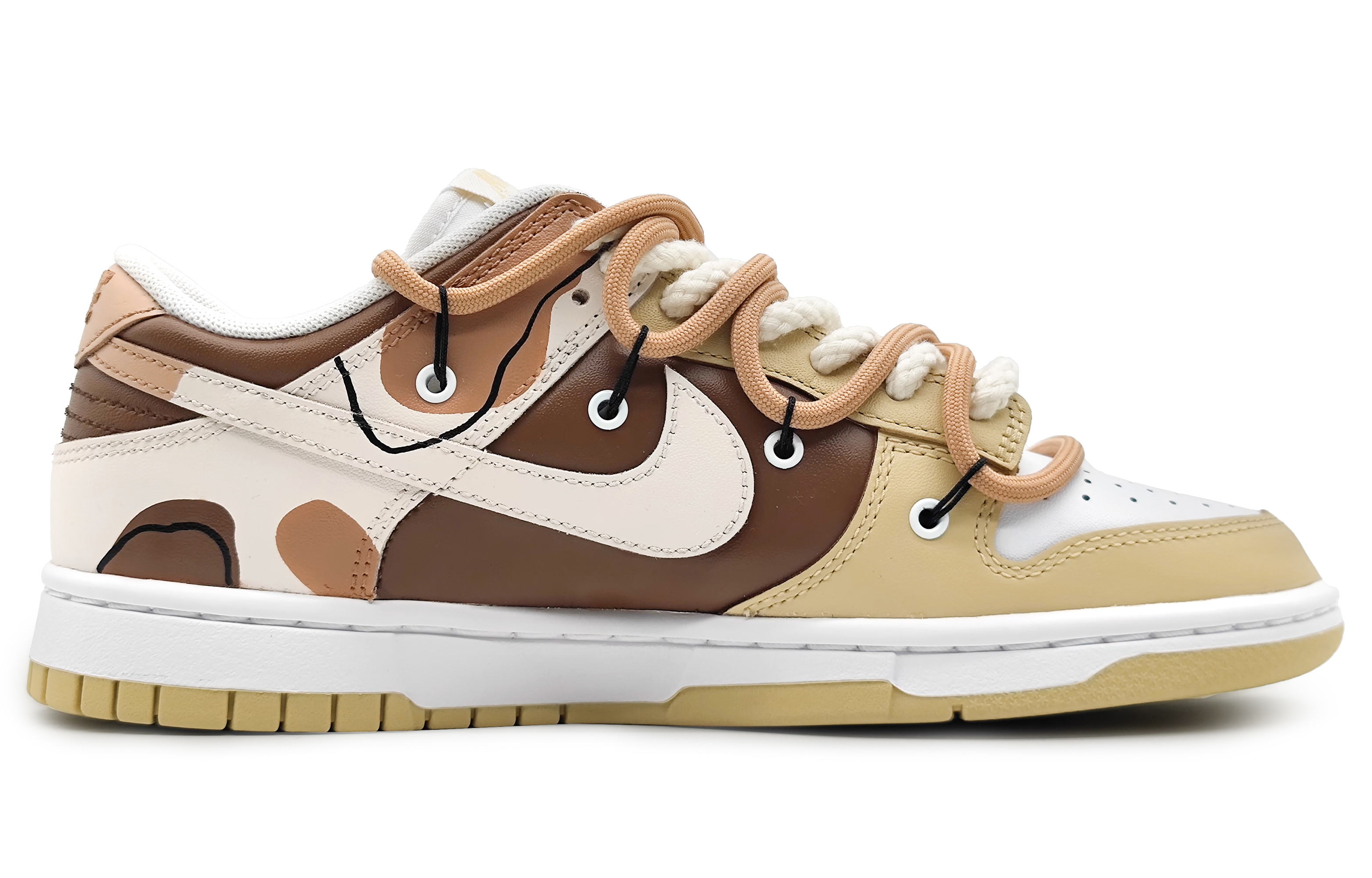 Order [Kasur Tersuai] Nike Dunk Low 'Milk Marron' DV0833-100(Team16-奶油milk黄棕2.0)