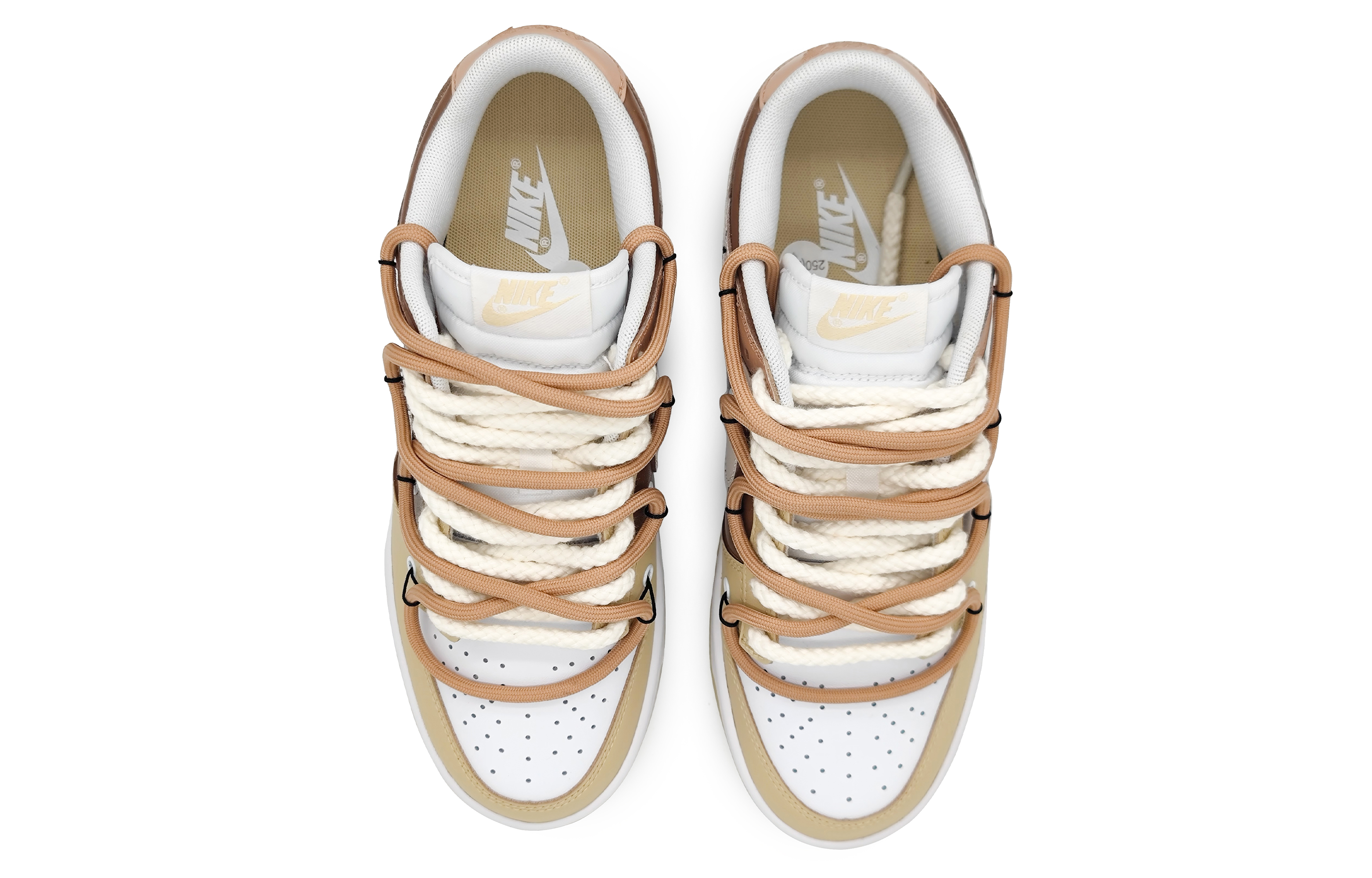 Shop [Kasur Tersuai] Nike Dunk Low 'Milk Marron' DV0833-100(Team16-奶油milk黄棕2.0)