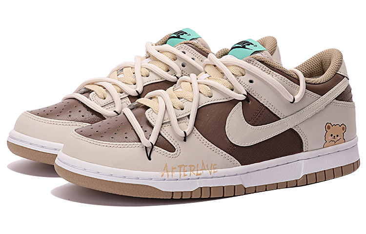 Lookbook [Sepatu Custom] Nike Dunk Low 'Milk Tea Bear' DX6063-131(TeamThree-女款奶咖小熊米棕)