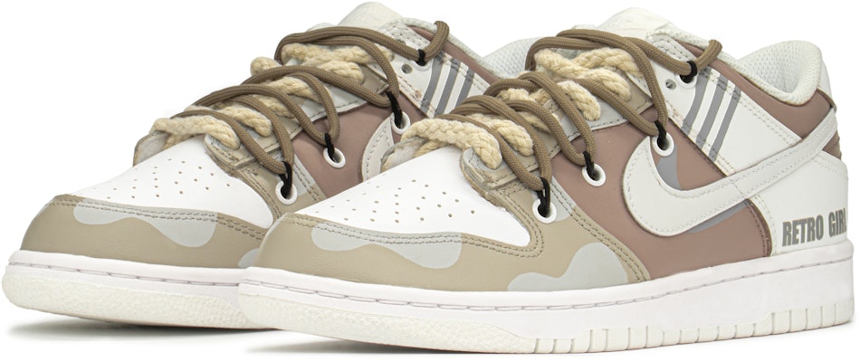 【定製球鞋】Nike Dunk Low FZBB 減齡禮盒 解構 復古 牛奶紋 低幫 板鞋 GS 白卡其 Lookbook 【定製球鞋】Nike Dunk Low FZBB 減齡禮盒 解構 復古 牛奶紋 低幫 板鞋 GS 白卡其