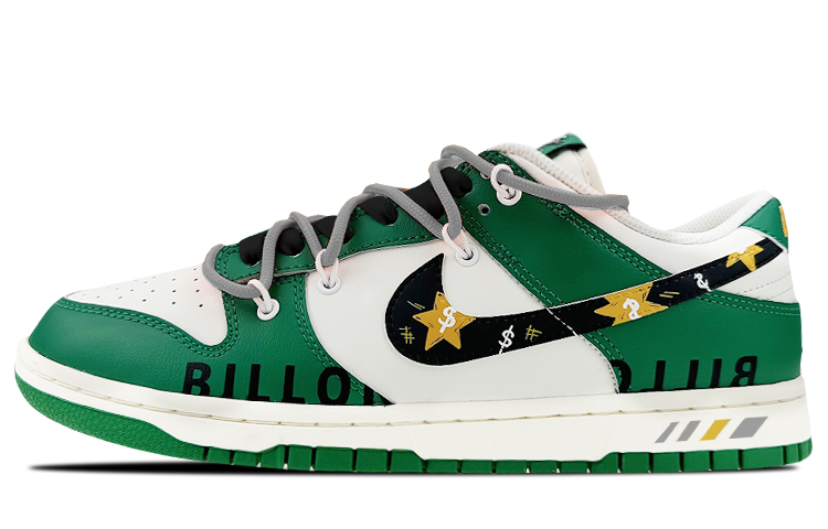Buy [Kasur Kasut] Nike Dunk Low 'Graffiti Dollar Jutawan Hijau Putih' DR9654-100(Team叁-男款富翁美元QD)