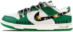 Buy Sepatu Nike Dunk Low 'Millionaire Dollar Graffiti Putih Hijau' Custom DR9654-100(Team叁-男款富翁美元QD)